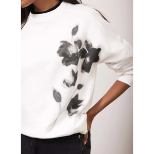 Mint Velvet White Flower Print Sweatshirt